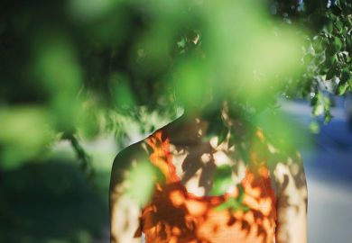 Hidden behind a tree