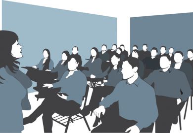 Illustration of a university seminar