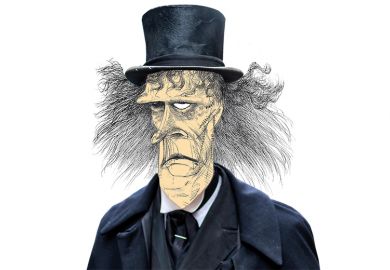 Illustration of Laurie Taylor as an undertaker (9 August 2018)