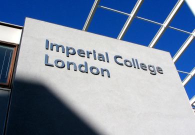 Imperial College London campus building sign