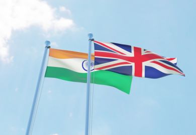 Flags of India and the UK 