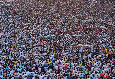 A huge crowd in India