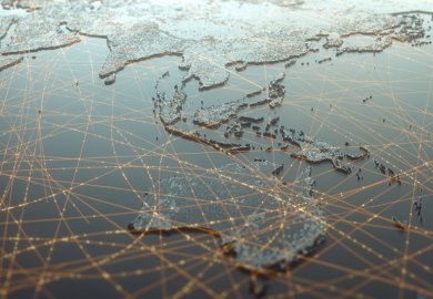 A map showing connectivity between Asia and Australia A map showing connectivity between Asia and Australia