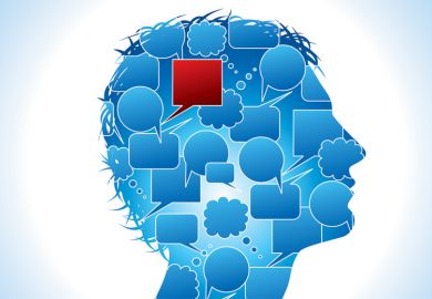 Internal dialogue/voices within (illustration)