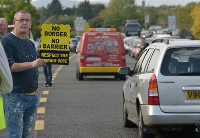 Irish border protest Irish border protest