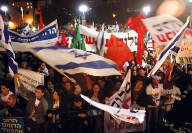 Left-wing protest in Israel