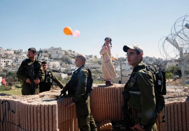 Israeli soldiers at the West Bank