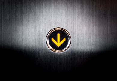 Going down button in lift