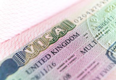 Visa stamp travel passport