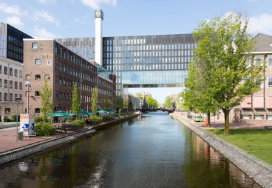View of the University of Amsterdam Roeterseiland Campus