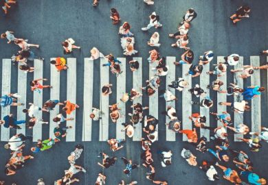 aerial view of crowd