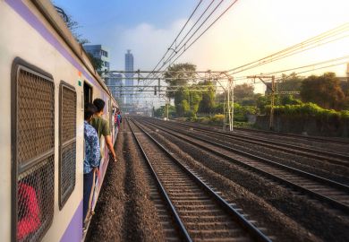 Passengers on Mumbai metro