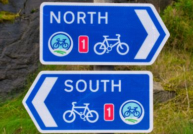 North and south signs North and south signs