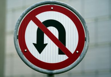 No u-turn road sign