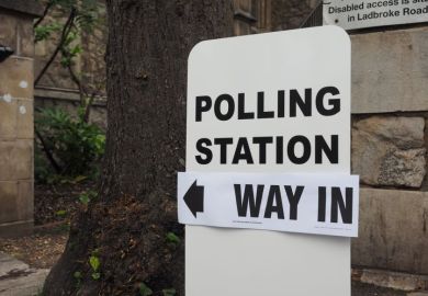 A polling Station sign