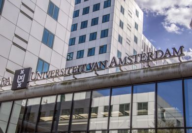 Entrance Of The UVA University Building At The Roeterseiland Campus