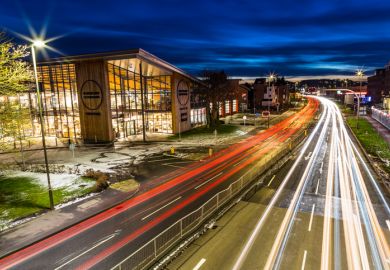 Barker and Stonehouse Home Furniture Shop busy street traffic lights Guildford Surrey England