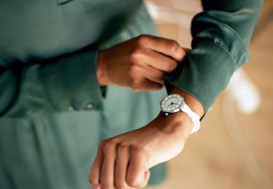 Woman waiting for something