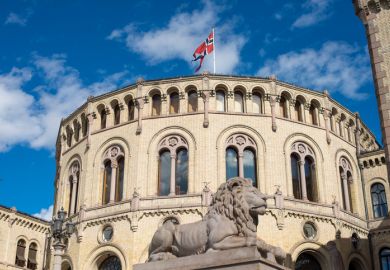 Norwegian Parliament Stortinget in Oslo, Norway