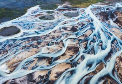 A glacier pattern in Iceland