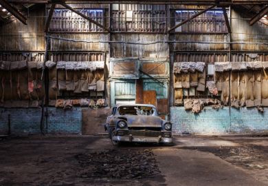 Abandonded Packard Automotive Plant in Detroit, Michigan