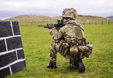 A soldier from the 2 Royal Irish Regiment