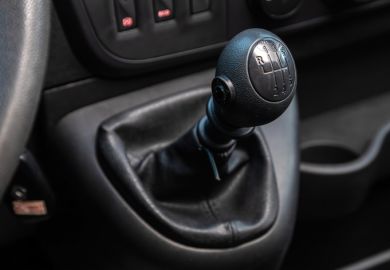 Manual gearstick in car