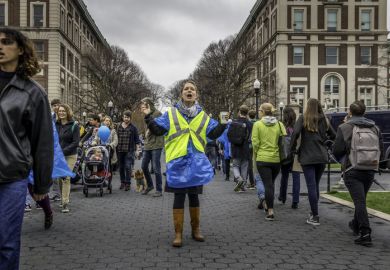 Protests by students are a common sight at Columbia University.