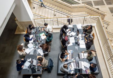 Visitors to the British Library using its facilities and services to study and do research.