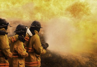 Firefighters in Katoomba, Australia