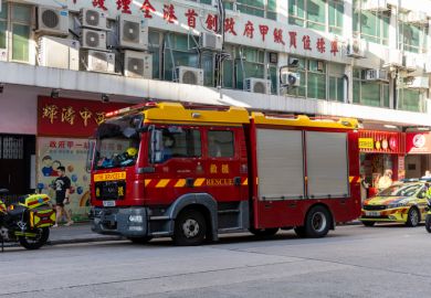 Fire services department rescue unit in To Kwa Wan, Kowloon, Hong Kong