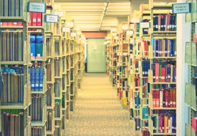 Row Of Books In Library
