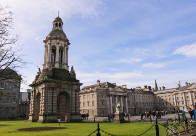 The bell tower located in Parliament Square in Ireland