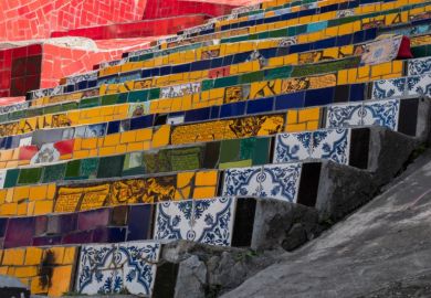 Detail of Escadaria Selaron, or Lapa Steps, in Rio de Janeiro, Brazil Detail of Escadaria Selaron, or Lapa Steps, in Rio de Janeiro, Brazil