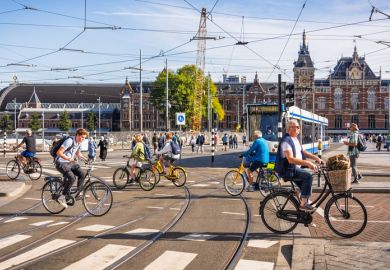 Cyclists in Amsterdam 