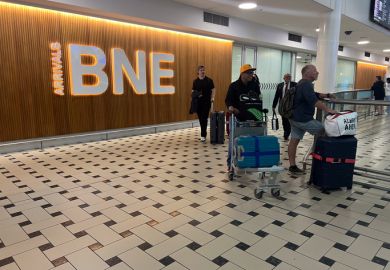 Air passengers arrives at Brisbane Airport (BNE) Air passengers arrives at Brisbane Airport (BNE)