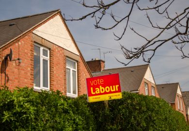 A Labour party banner A Labour party banner
