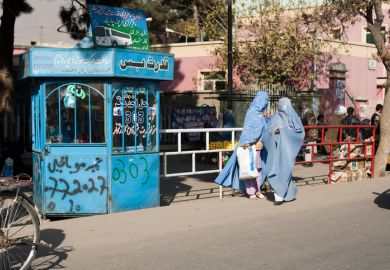 Fayzabad, Afghanistan, November 26th, 2008 - Two Afghan Woman in Burkas.