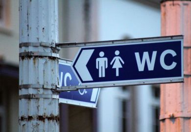Sign for toilets