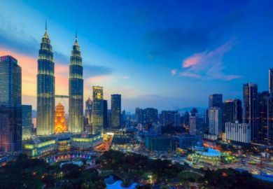 Kuala Lumper skyline at twilight