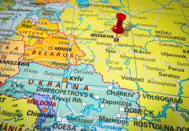 Map with some former Soviet Union countries