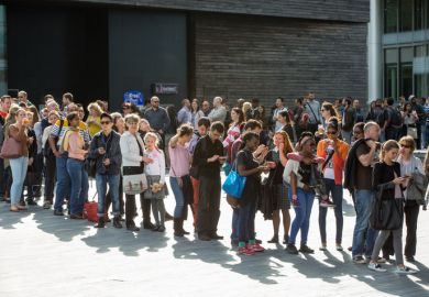 People waiting to see the Mayor of London office at open public day.