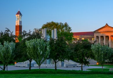 Purdue University, sunset