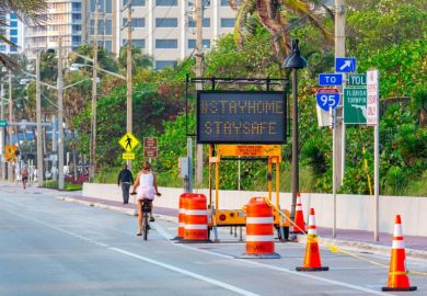 Florida Covid sign Florida Covid sign