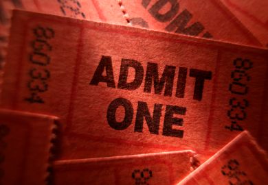 Admit One entrance ticket