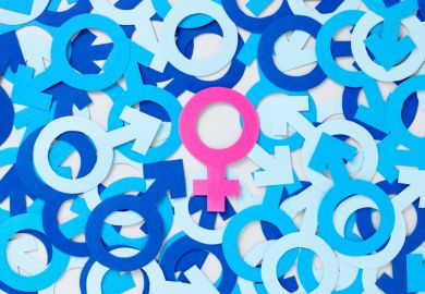 Female symbol over male symbols