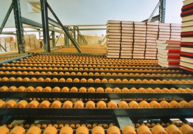 Conveyor belt of books