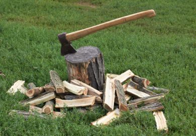 Cuts, chopping block, axe