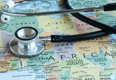 Stethoscope over Africa