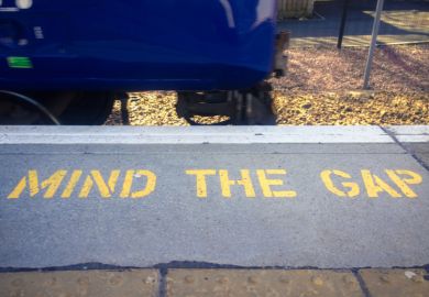 Mind the Gap sign on the Tube